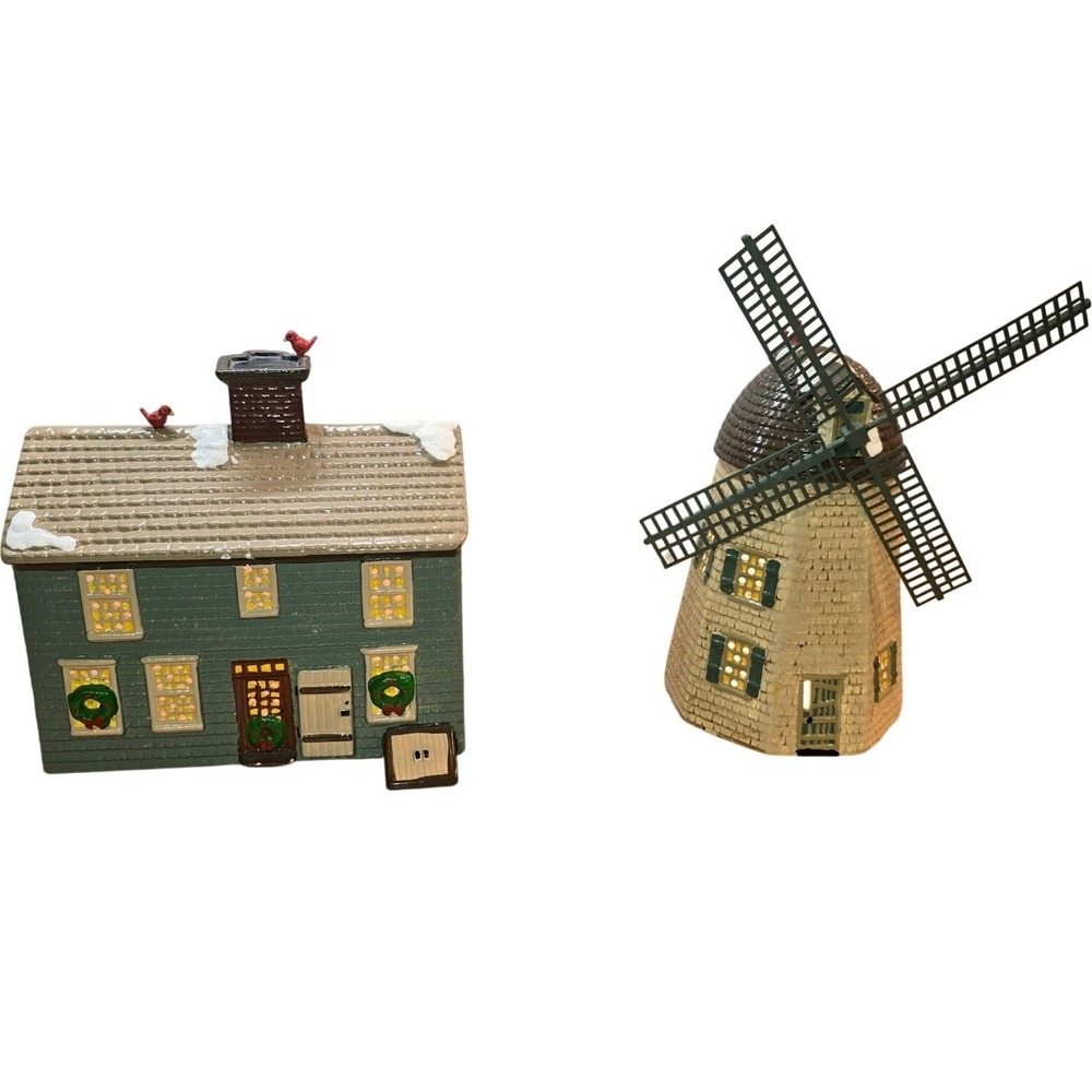 Department 56 Original Snow Village Home Sweet Home House & Windmill #51268‎